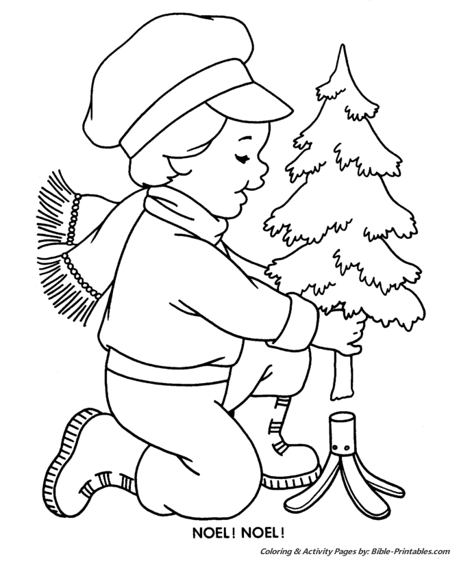  Christmas Kids Coloring Pages 4