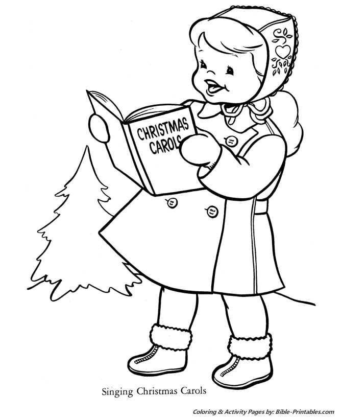  Christmas Kids Coloring Pages 6