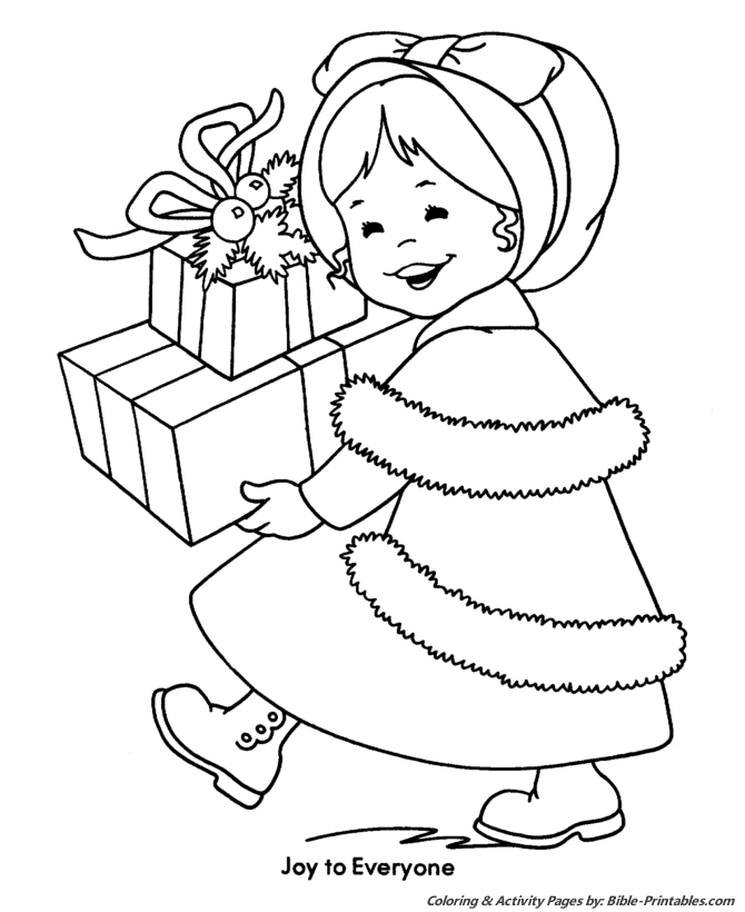  Christmas Kids Coloring Pages 14