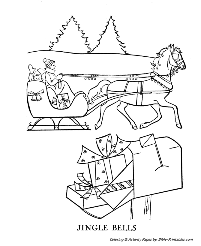  Christmas Scenes Coloring Pages 24
