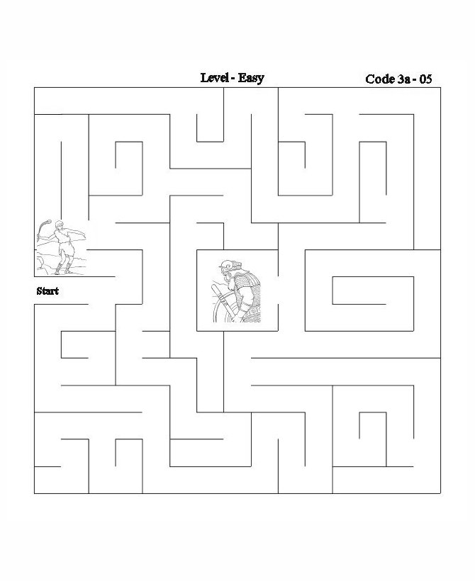 Bible Lesson Activity Maze 5 - David and Goliath 