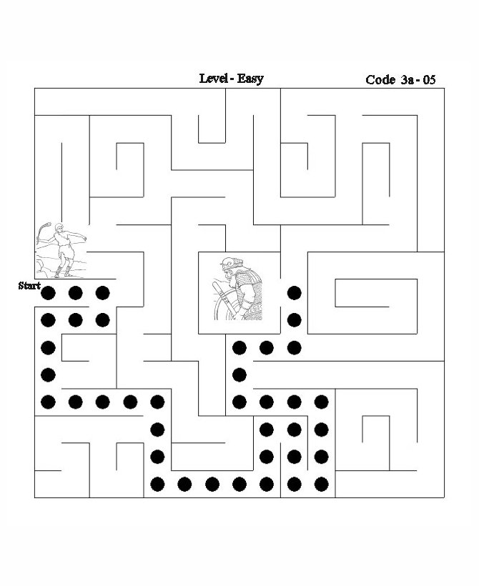 Bible Activity Maze 2 (answer) - David and Goliath