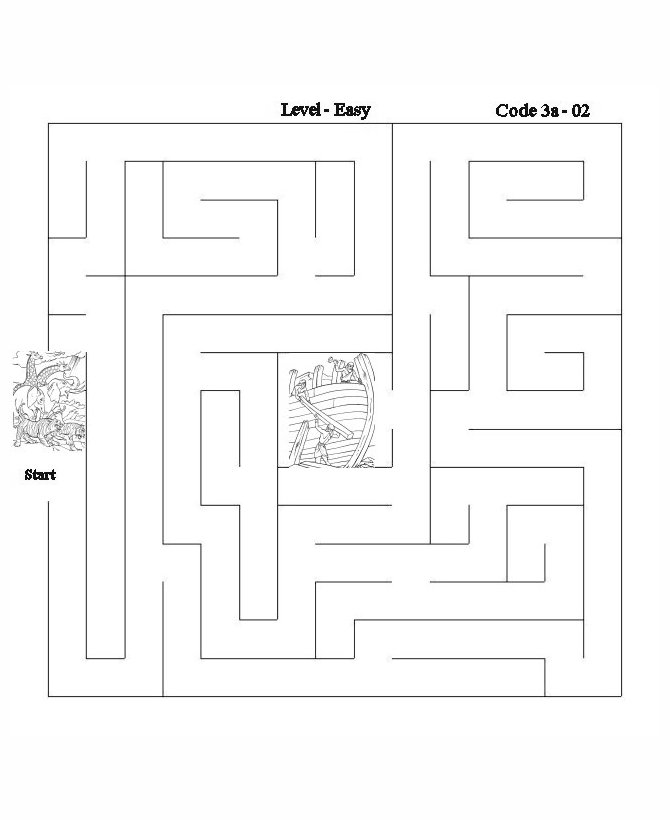 Bible Lesson Activity Maze 2 - Noah and the Ark 