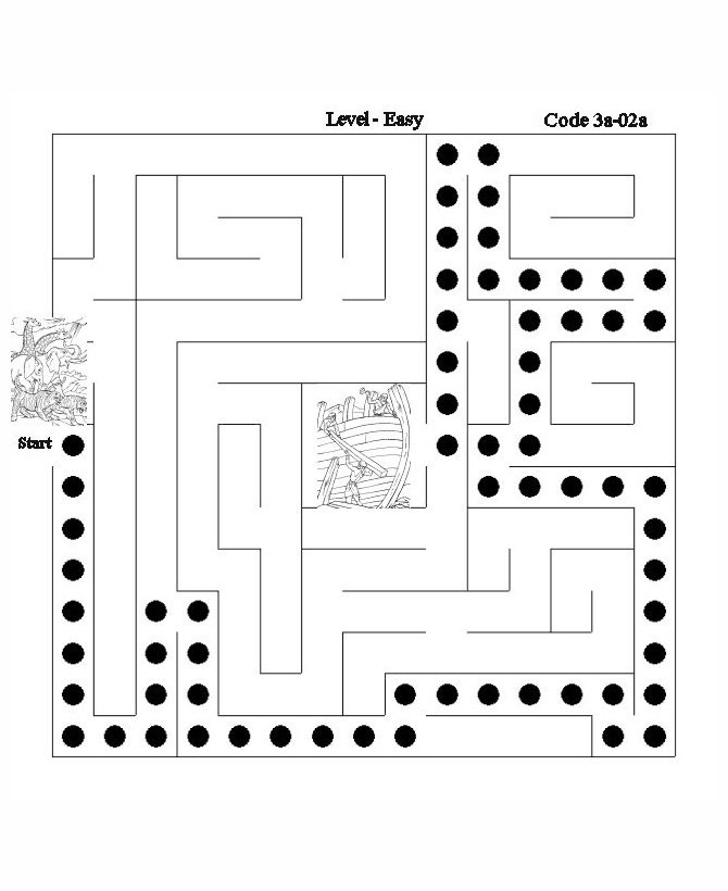 Bible Activity Maze (answer) - Noah and the Ark