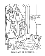 Christmas Story Coloring Sheets