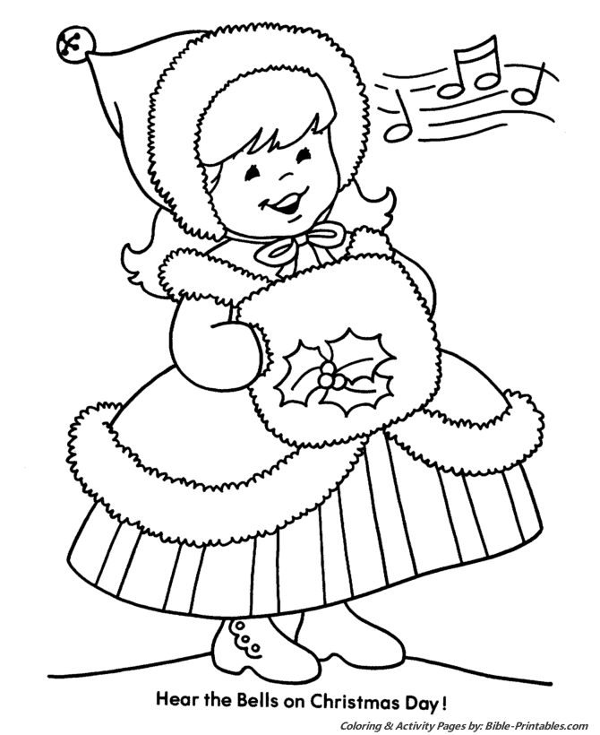  Christmas Kids Coloring Pages 5