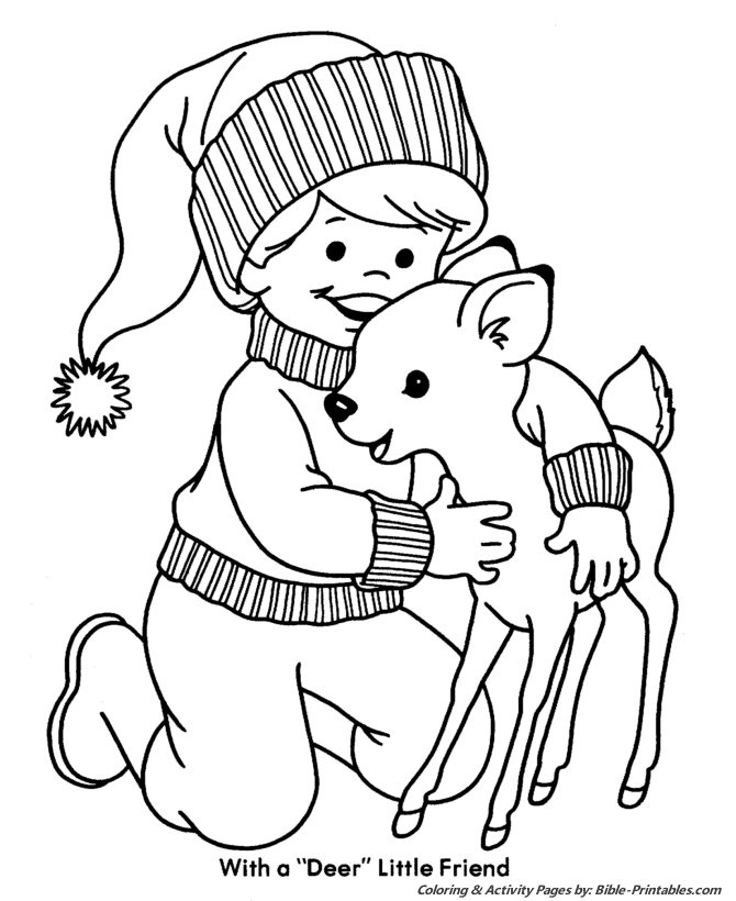  Christmas Kids Coloring Pages 8