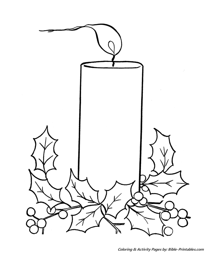 advent candles coloring sheet