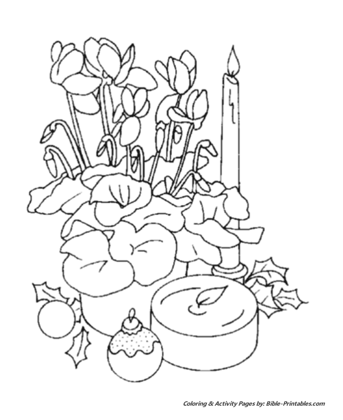  Christmas Scenes Coloring Pages 7