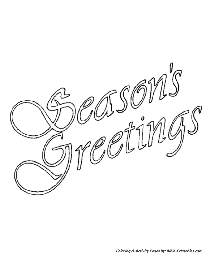 christmas greeting coloring pages - photo #34