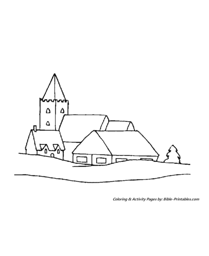  Christmas Scenes Coloring Pages 17