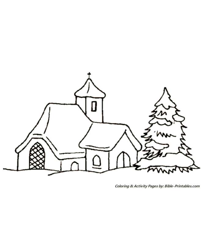  Christmas Scenes Coloring Pages 19