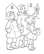 Christmas scene Coloring Page 23