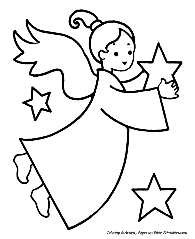 Easy Pre-K Christmas Coloring Pages 1