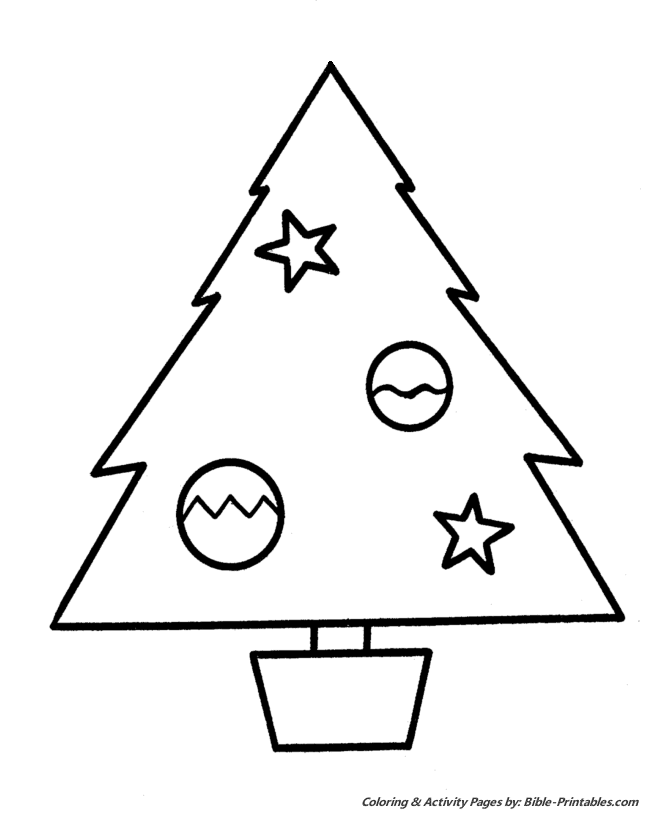 easy christmas coloring pages - photo #9