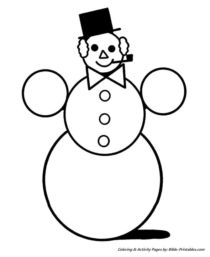  Easy Pre-K Christmas Coloring Pages 7