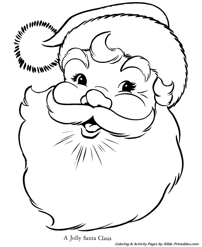 Santa Christmas Coloring Pages 1