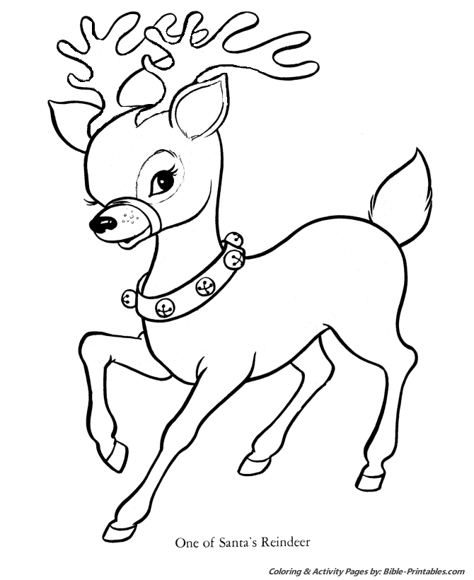 Santa Christmas Coloring Pages Santa s Reindeer free-christmas-clip-art-coloring-pages-infoupdate