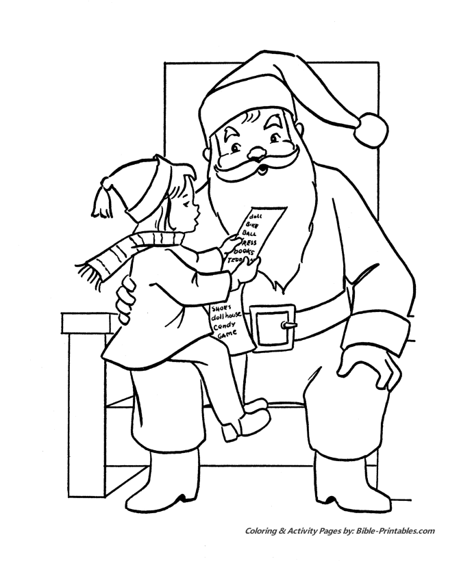 Santa Christmas Coloring Pages 17