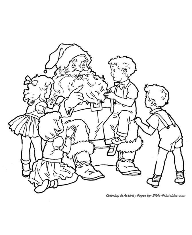 Santa Christmas Coloring Pages 18