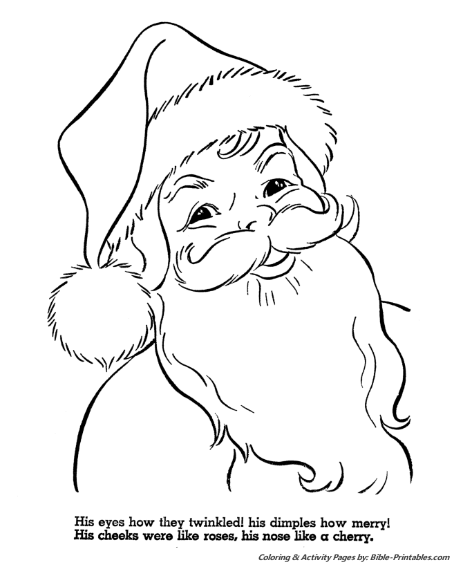 Santa Christmas Coloring Pages 19