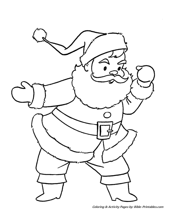 Santa Christmas Coloring Pages 21