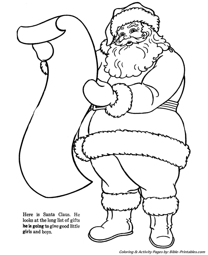 Santa Christmas Coloring Pages 22