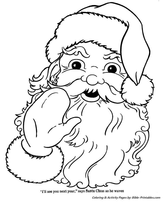 Santa Christmas Coloring Pages 23