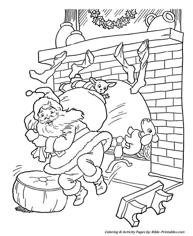 Santa Christmas Coloring Pages 25