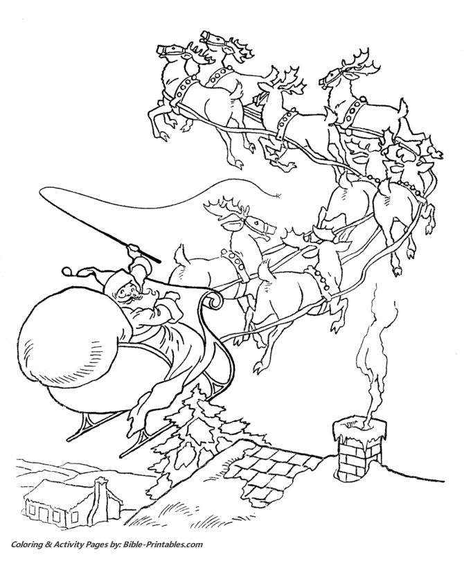 Santa Christmas Coloring Pages 26