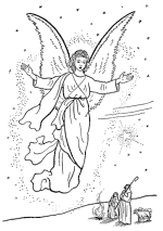 Christmas Angel Coloring Page