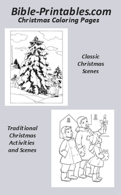 Traditional Christmas Scenes Coloring Pages