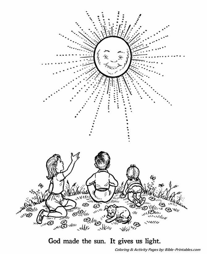  Bible Creation Story Coloring Pages 1