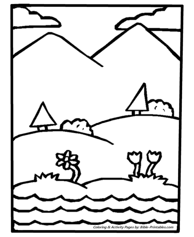 The Creation Coloring Page - Printable