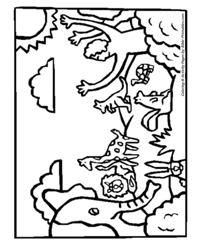 day 6 of creation coloring pages - photo #12