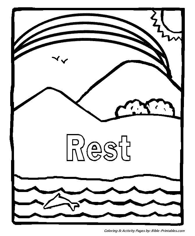 PreK-3 - Bible Creation Story Coloring Pages 6