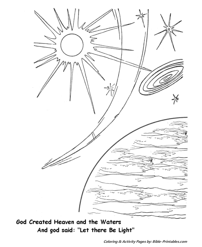 The Biblical Creation Story Coloring Pages 1