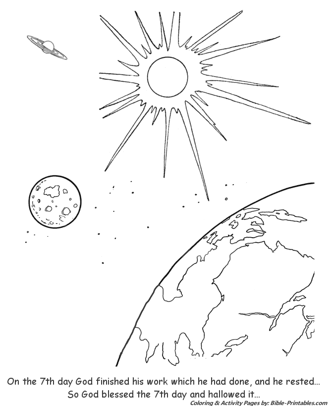 day 7 god rested coloring pages - photo #5