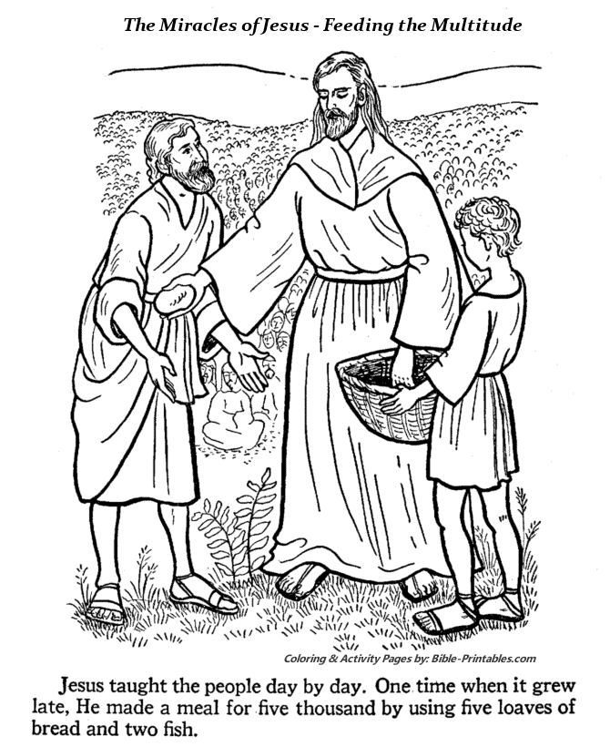 The Miracles of Jesus Coloring Pages 2