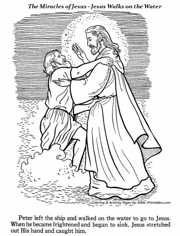 The Miracles of Jesus Coloring Pages 2