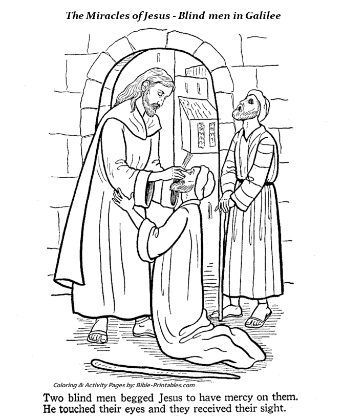 The Miracles of Jesus Coloring Pages 1
