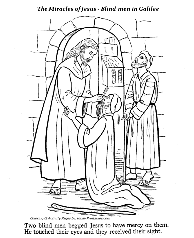 free coloring pages miracles of jesus