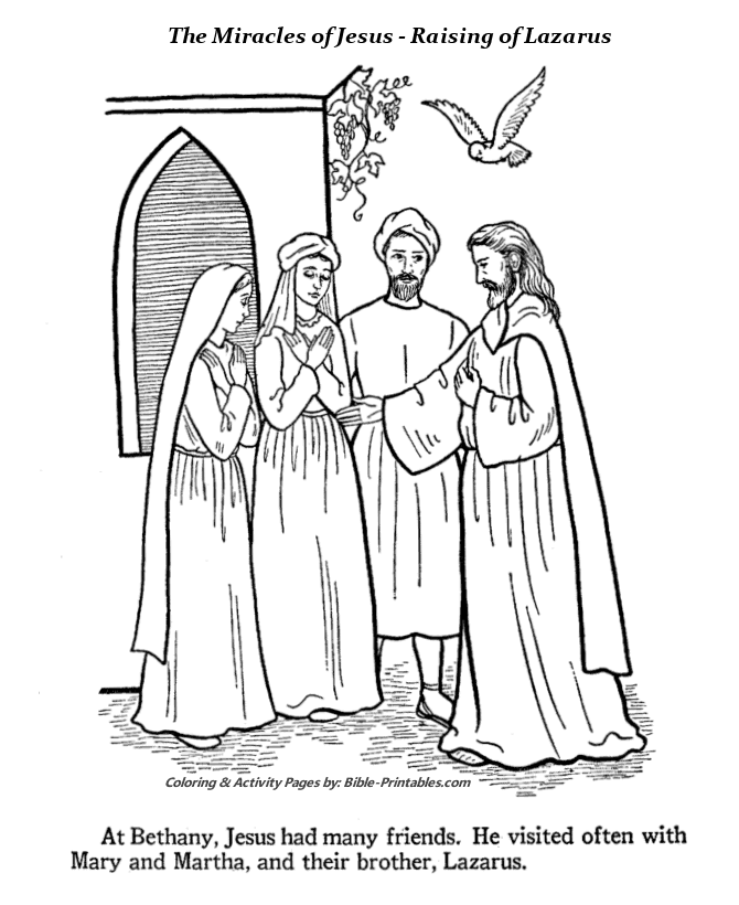 The Miracles of Jesus Coloring Pages 1
