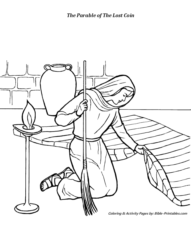 lost coin coloring page