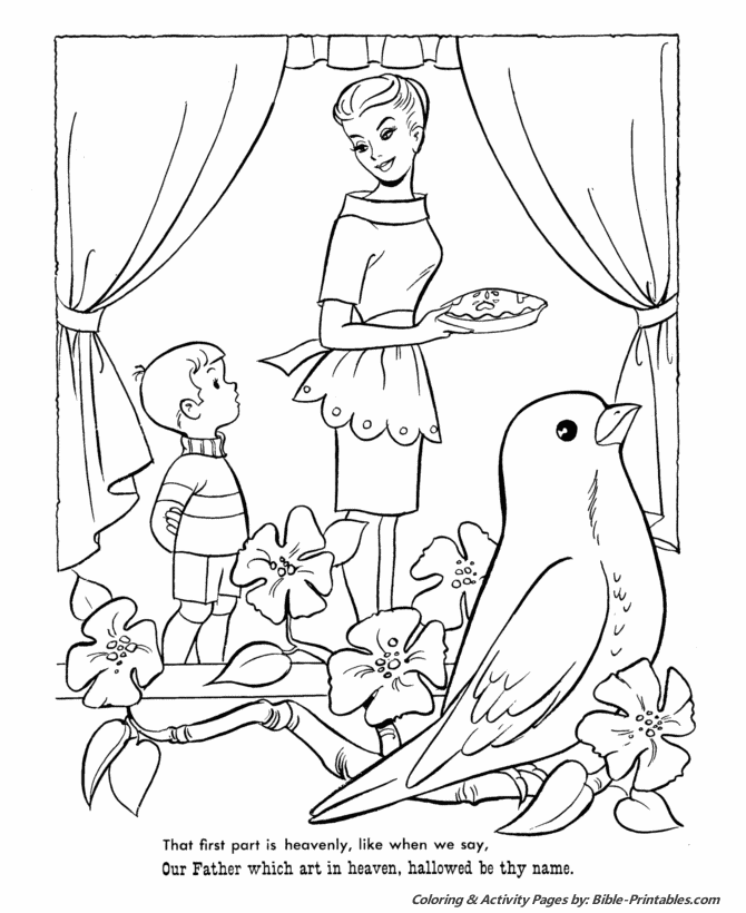 The Lords Prayer Coloring Page 10
