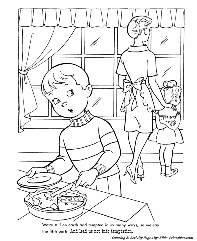 The Lords Prayer Coloring Page 18