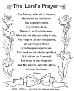 Lords Prayer Coloring Pages