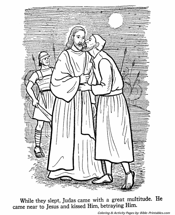 jesus in the garden of gethsemane coloring pages