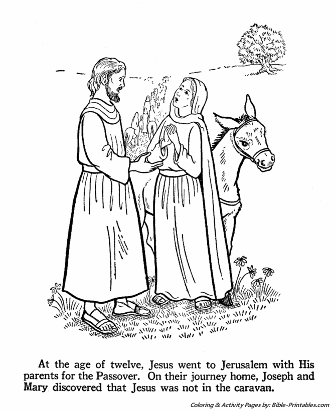 Jesus Youth Coloring Pages Jesus Grows And Learns 3 Bible
