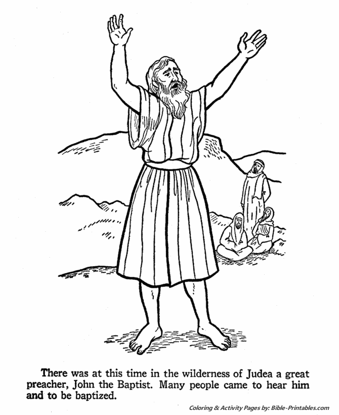 John the Baptist Coloring Pages 1